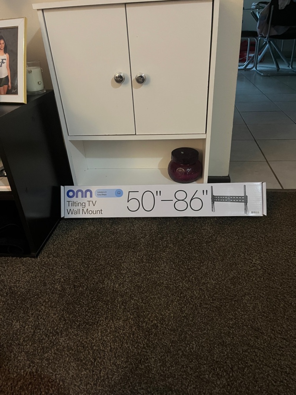 onn 50"-86" Tilting TV Wall Mount - White Packaging